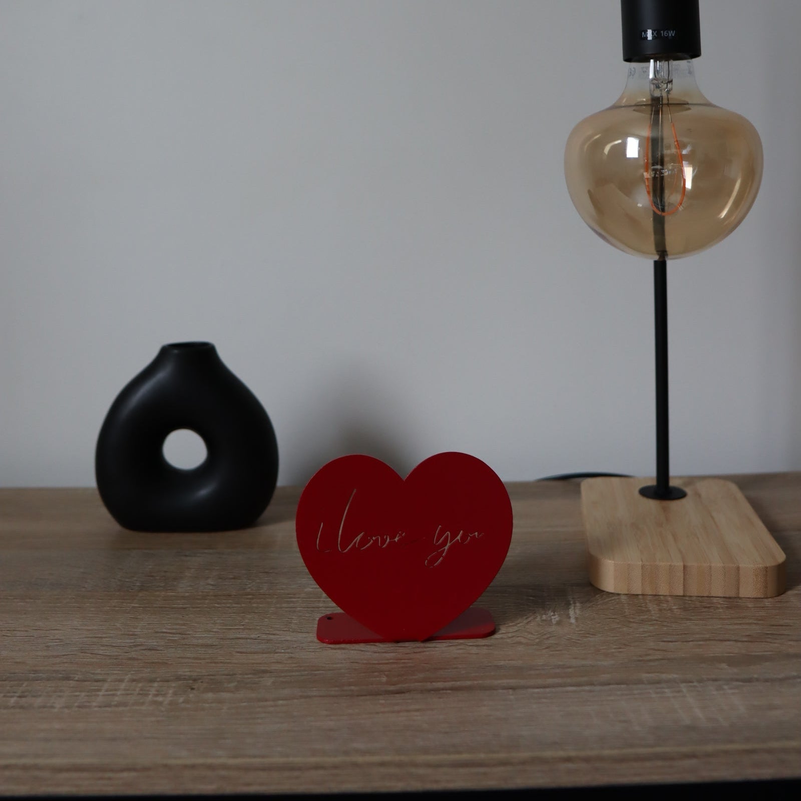Décoration à poser en métal - Coeur I love you - La P'tite Fabrik