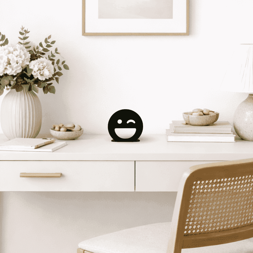 Décoration à poser en métal - Emoji Clin D'Oeil - La P'tite Fabrik