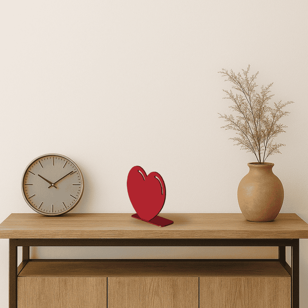 Décoration à poser en métal - Emoji Coeur - La P'tite Fabrik
