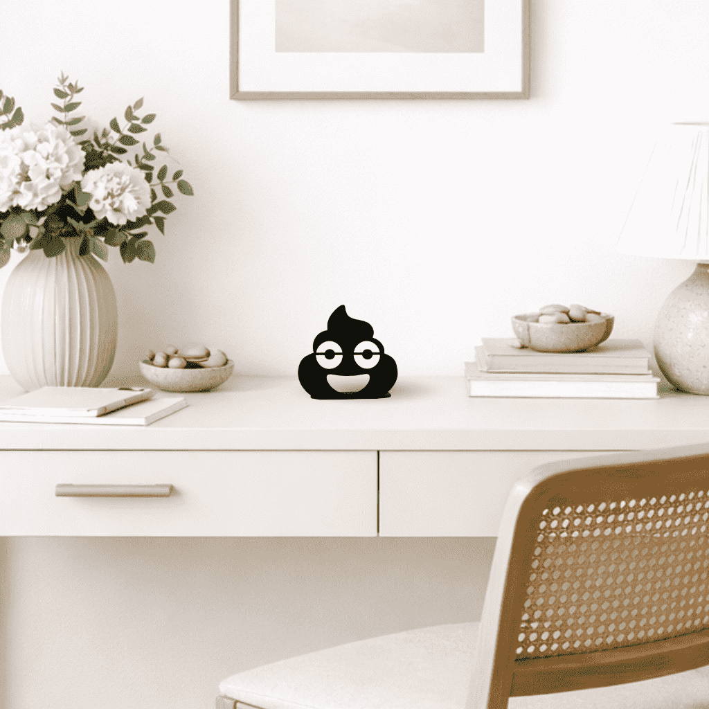 Décoration à poser en métal - Emoji Crotte - La P'tite Fabrik
