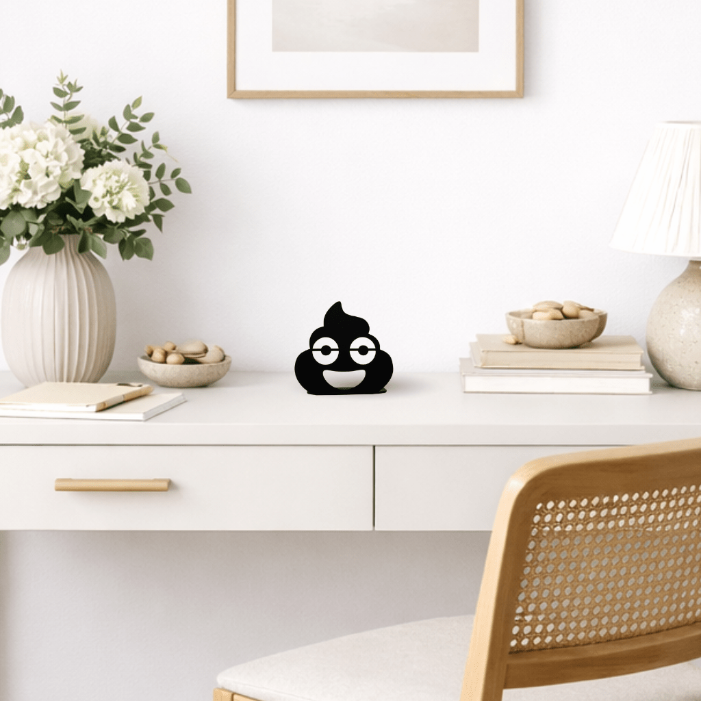 Décoration à poser en métal - Emoji Crotte - La P'tite Fabrik