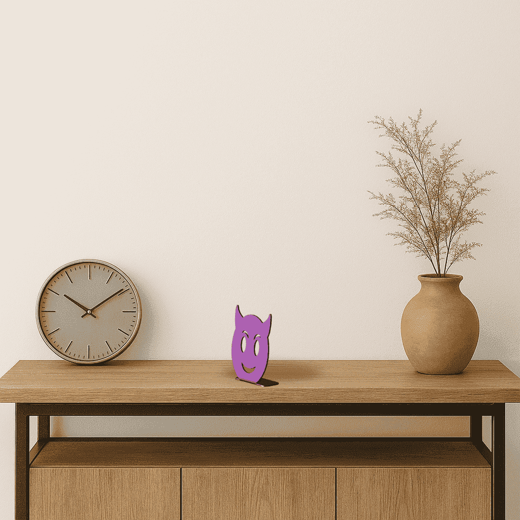 Décoration à poser en métal - Emoji Diable - La P'tite Fabrik