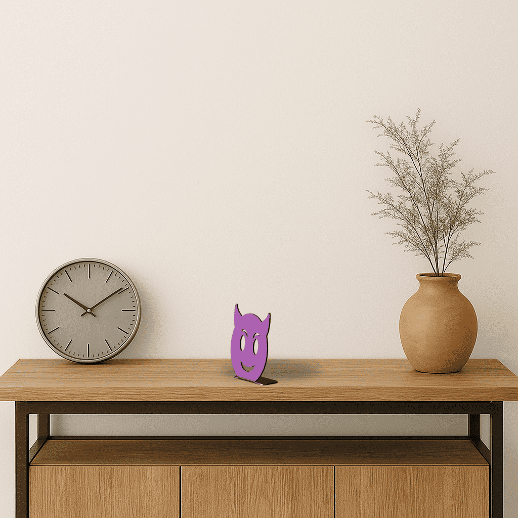 Décoration à poser en métal - Emoji Diable - La P'tite Fabrik