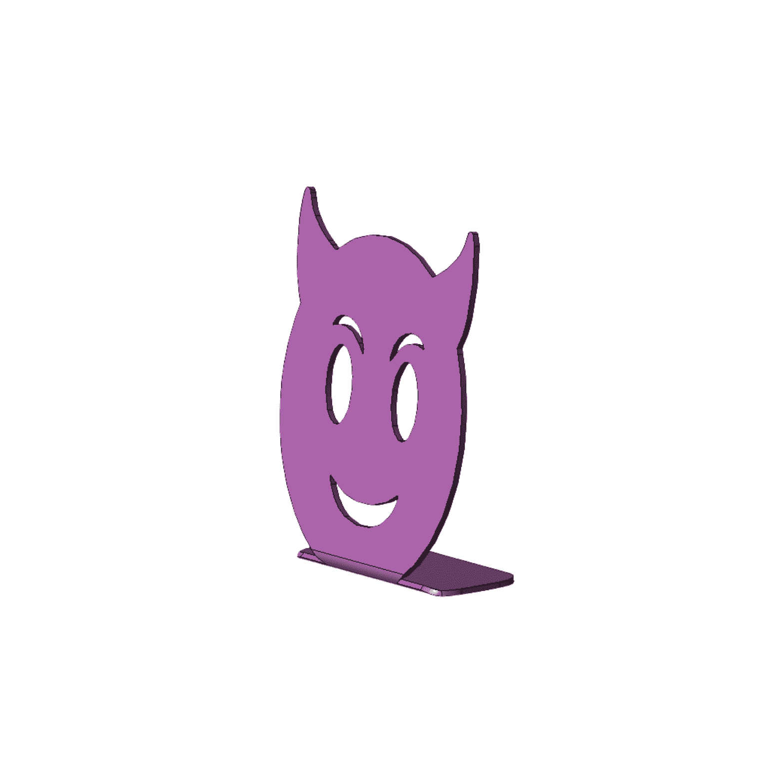 Décoration à poser en métal - Emoji Diable - La P'tite Fabrik