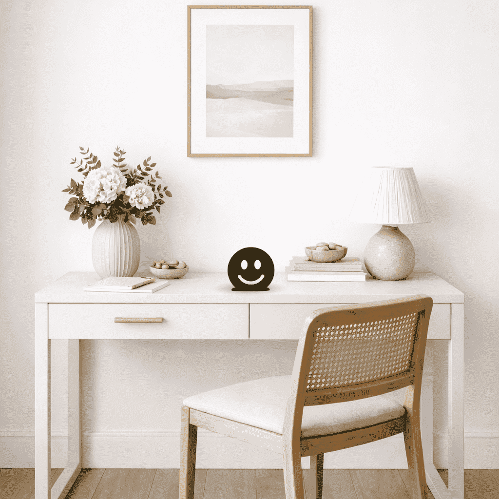 Décoration à poser en métal - Emoji Smile - La P'tite Fabrik
