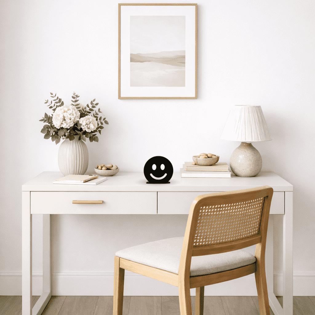 Décoration à poser en métal - Emoji Smile - La P'tite Fabrik