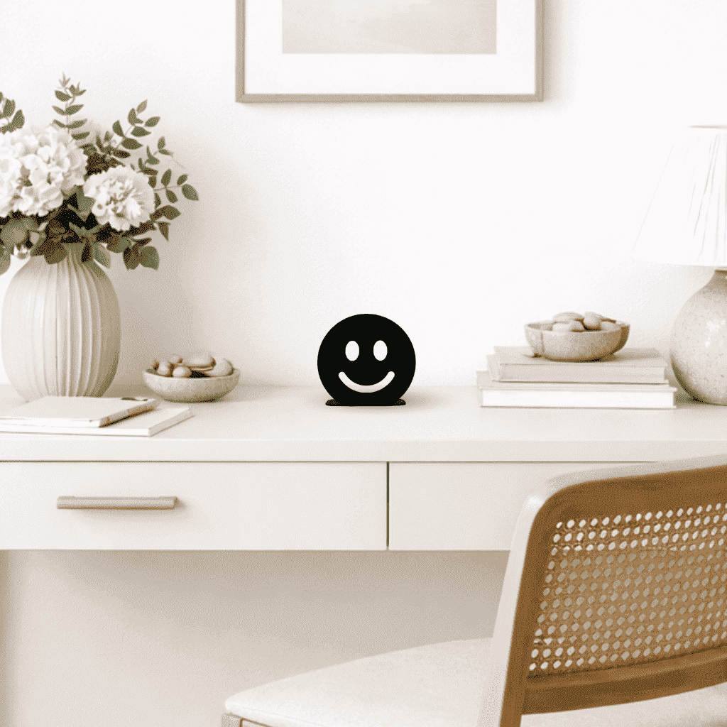 Décoration à poser en métal - Emoji Smile - La P'tite Fabrik