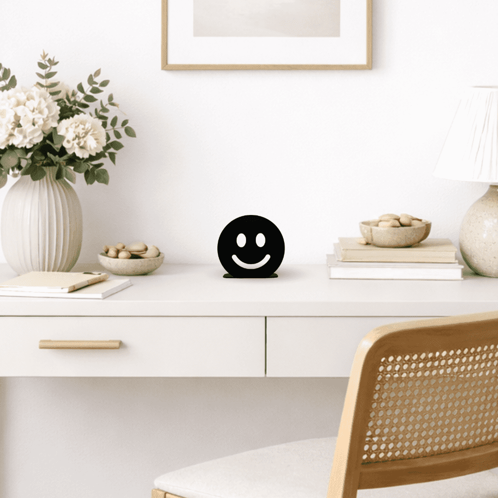 Décoration à poser en métal - Emoji Smile - La P'tite Fabrik