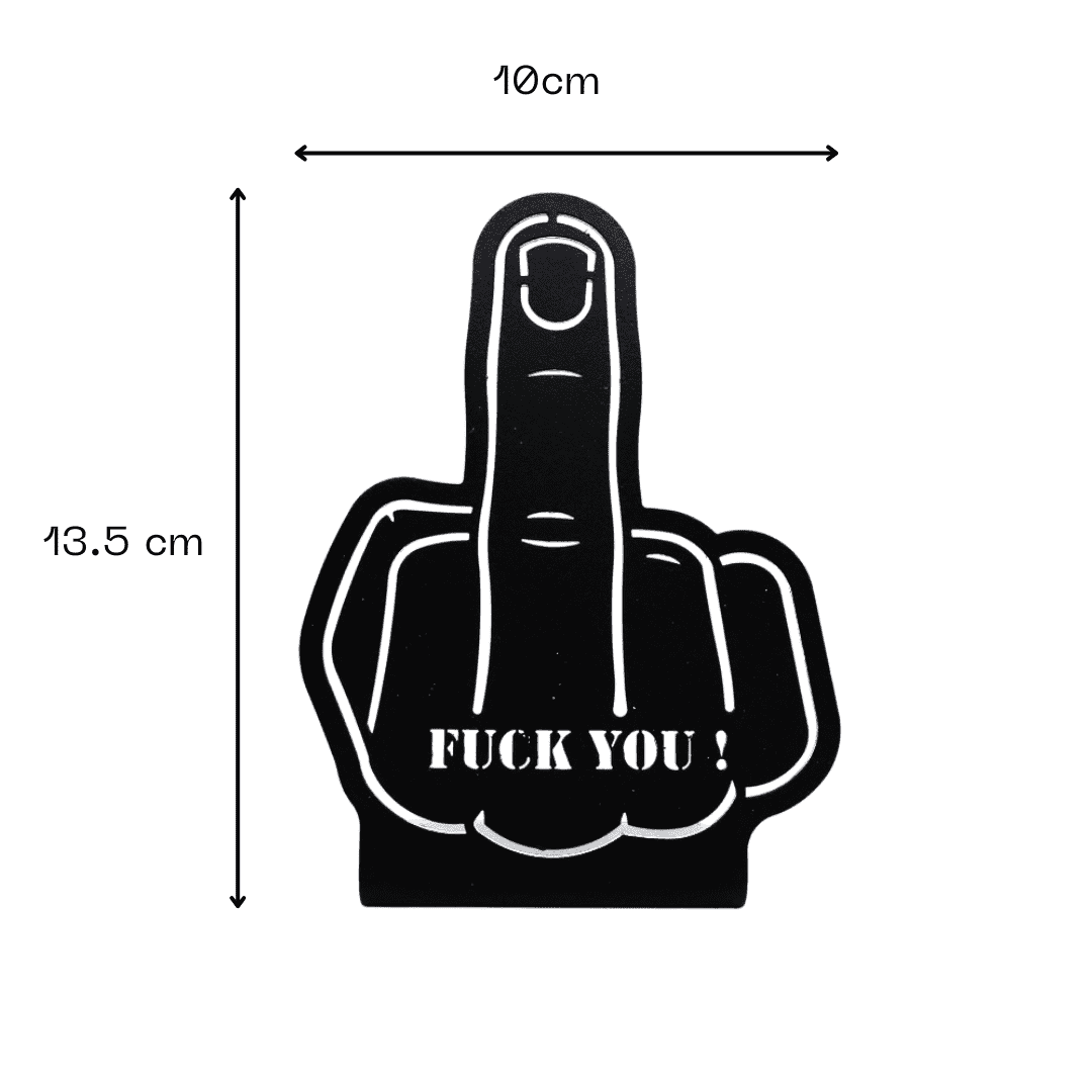 Décoration à poser en métal - Fuck - "Fuck you" - La P'tite Fabrik