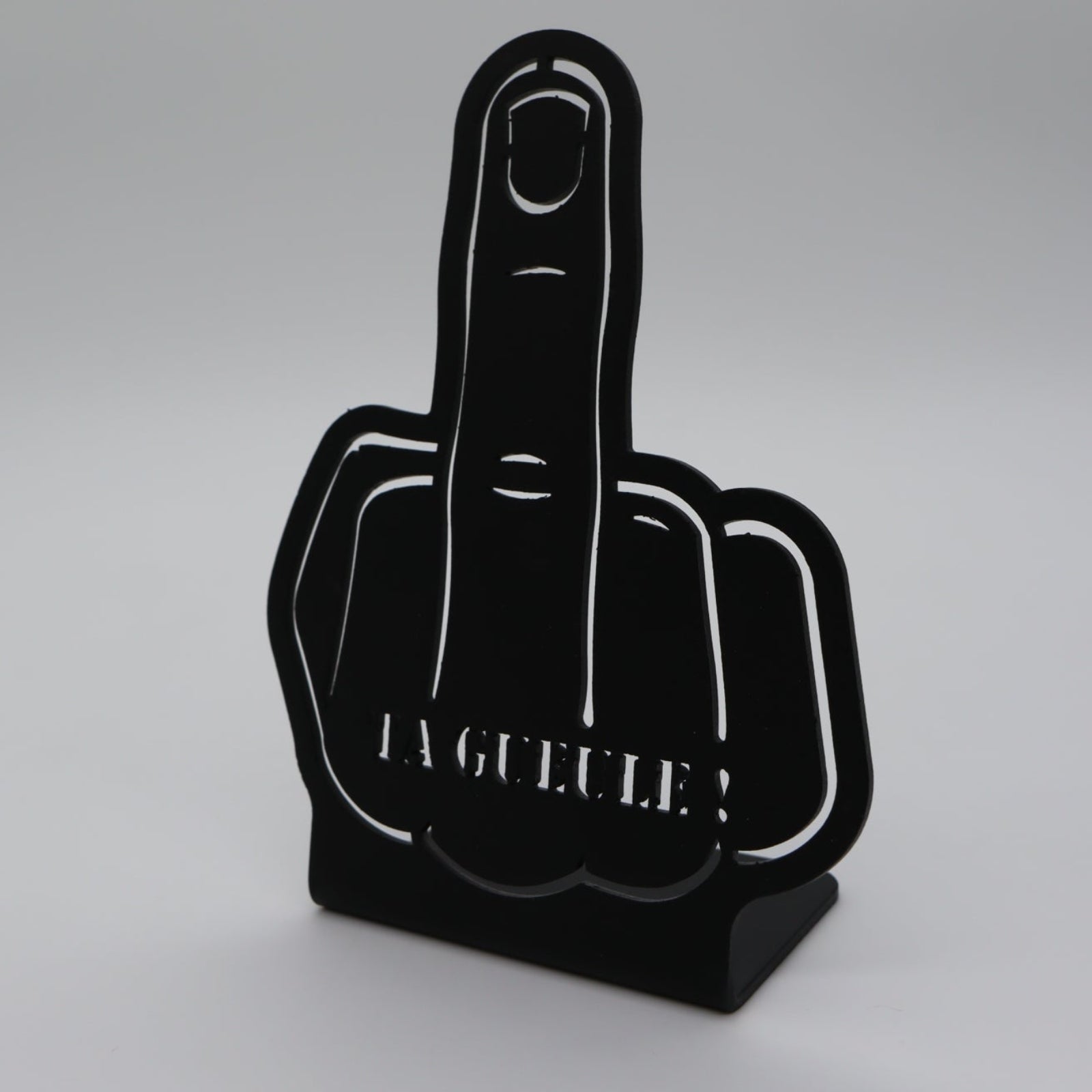 Décoration à poser en métal - Fuck - "Ta gueule !" - La P'tite Fabrik