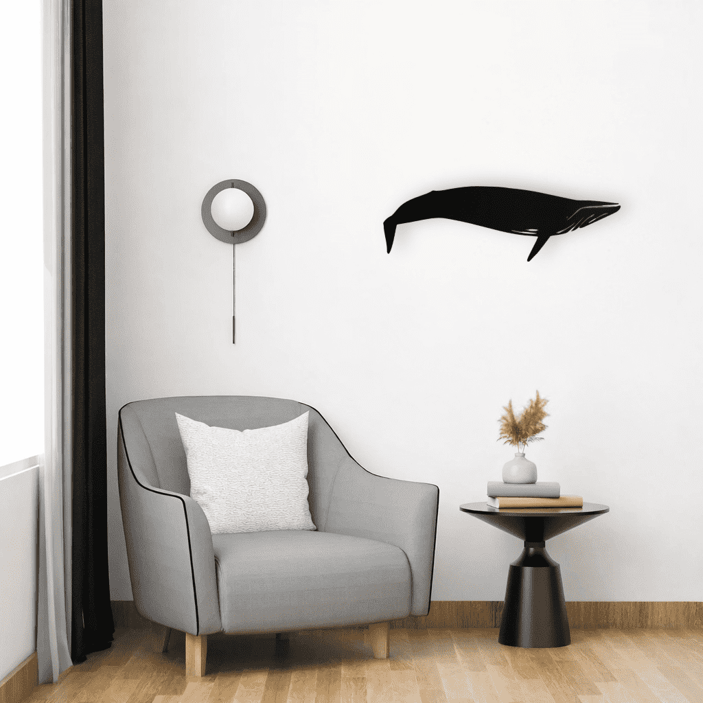 Décoration murale en métal - Baleine - La P'tite Fabrik