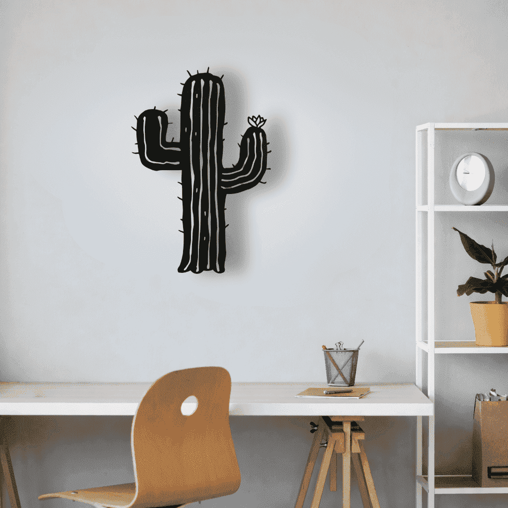 Décoration murale en métal - Cactus - La P'tite Fabrik