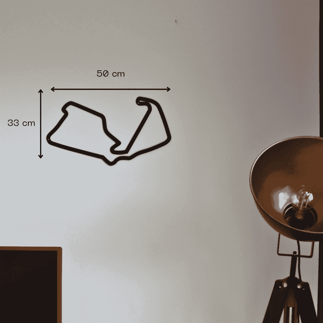 Décoration murale en métal - Circuit de Silverstone - La P'tite Fabrik