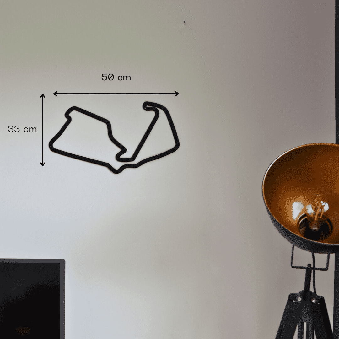 Décoration murale en métal - Circuit de Silverstone - La P'tite Fabrik