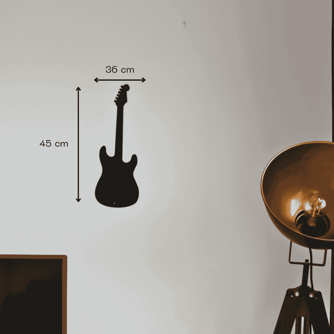 Décoration murale en métal - Guitare Electrique - La P'tite Fabrik
