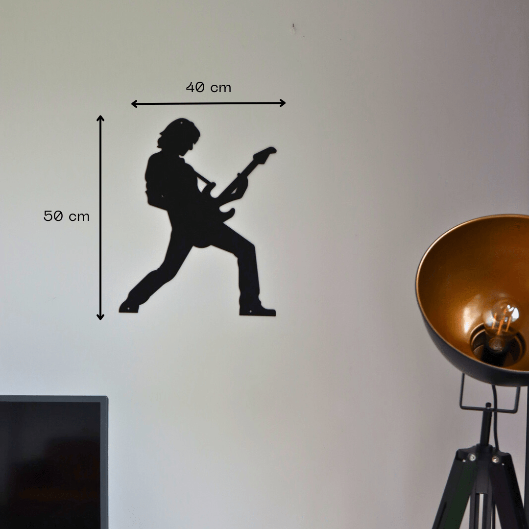 Décoration murale en métal - Guitariste - La P'tite Fabrik