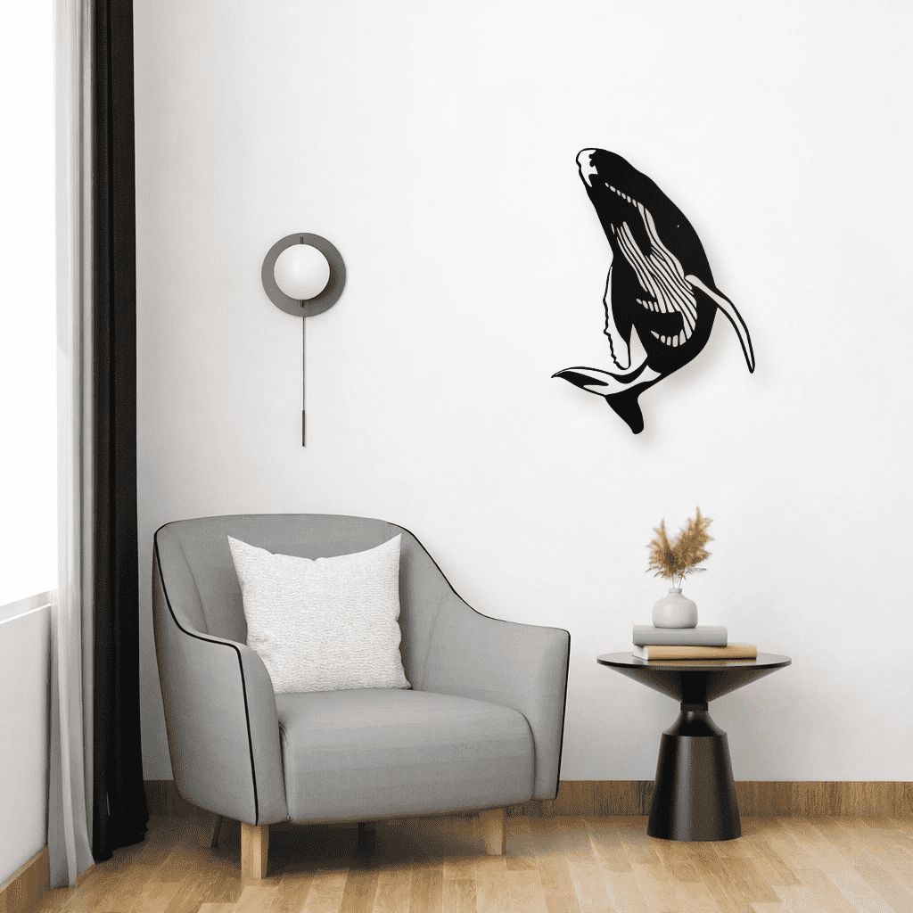 Décoration murale en métal - Saut de baleine - La P'tite Fabrik