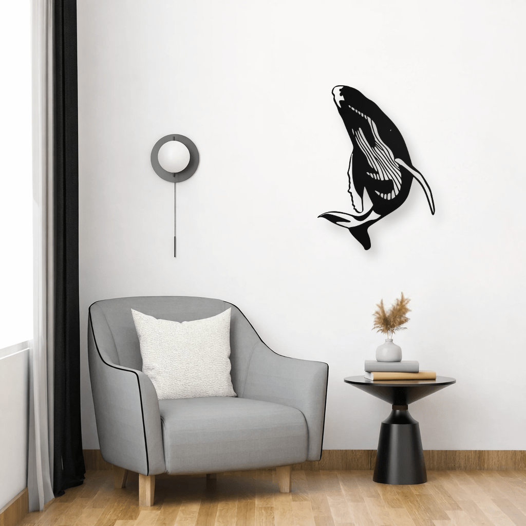 Décoration murale en métal - Saut de baleine - La P'tite Fabrik