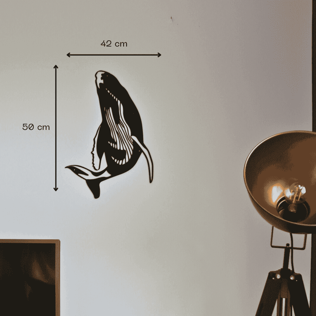 Décoration murale en métal - Saut de baleine - La P'tite Fabrik