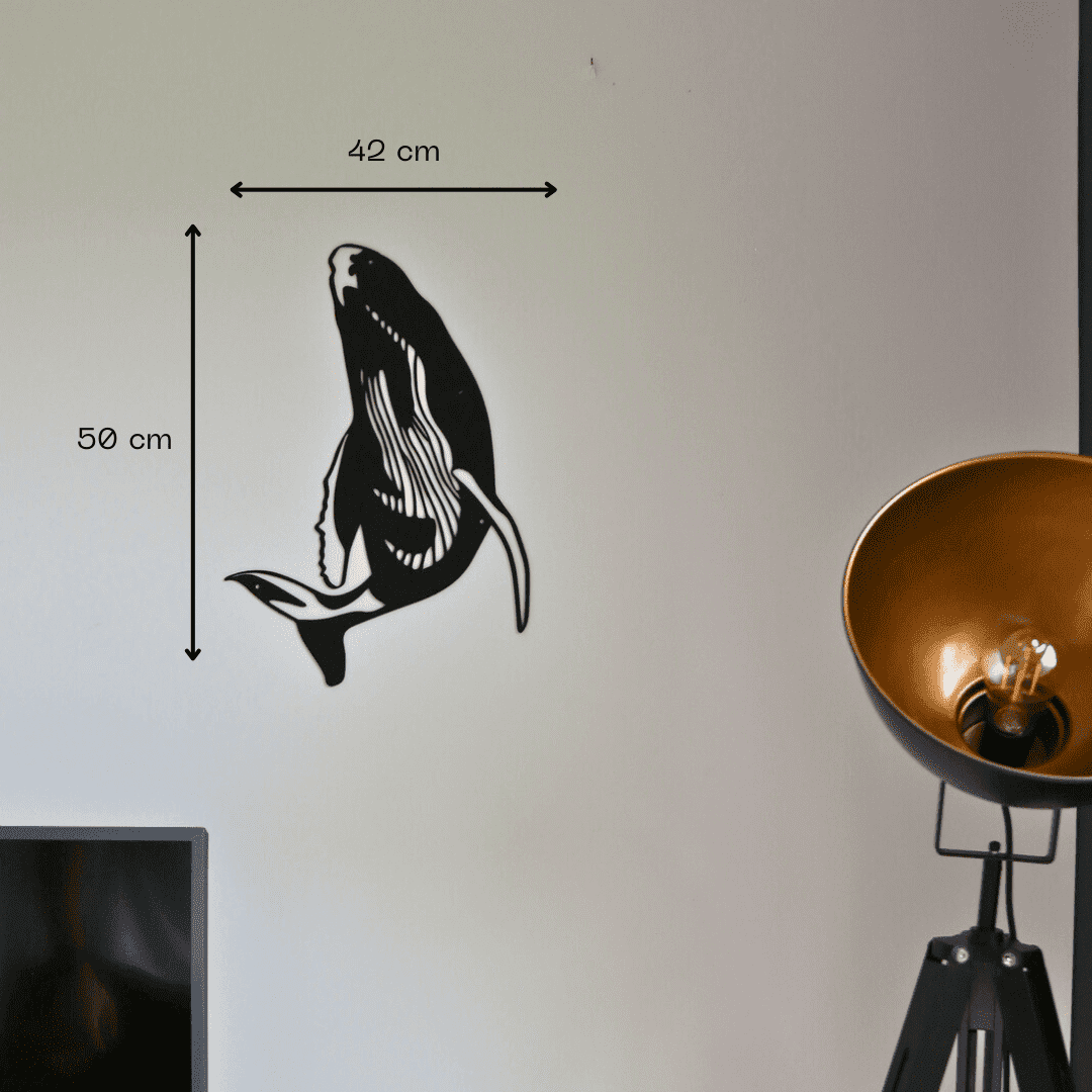 Décoration murale en métal - Saut de baleine - La P'tite Fabrik