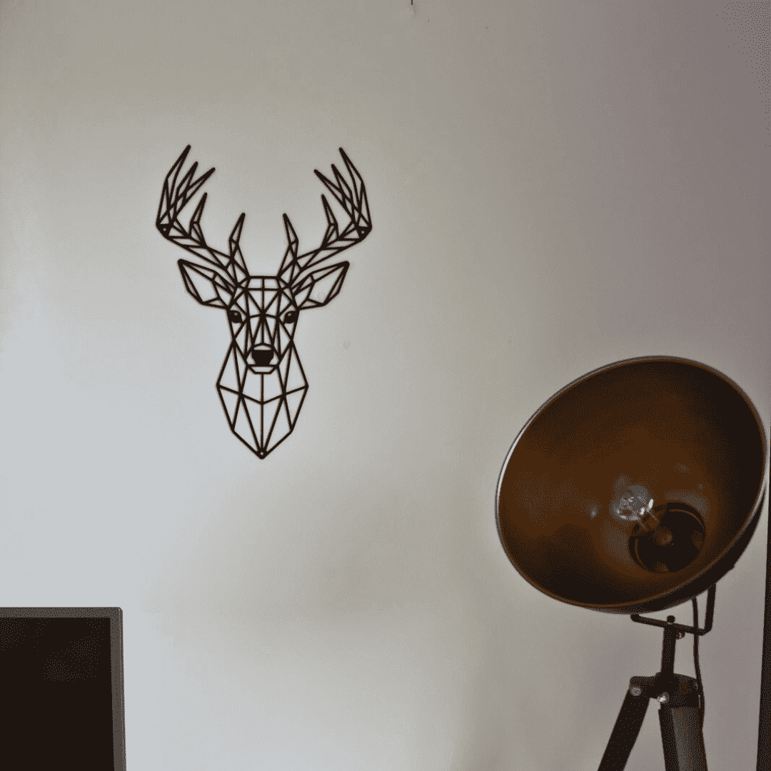 Décoration murale en métal - Tête de cerf géométrique - La P'tite Fabrik