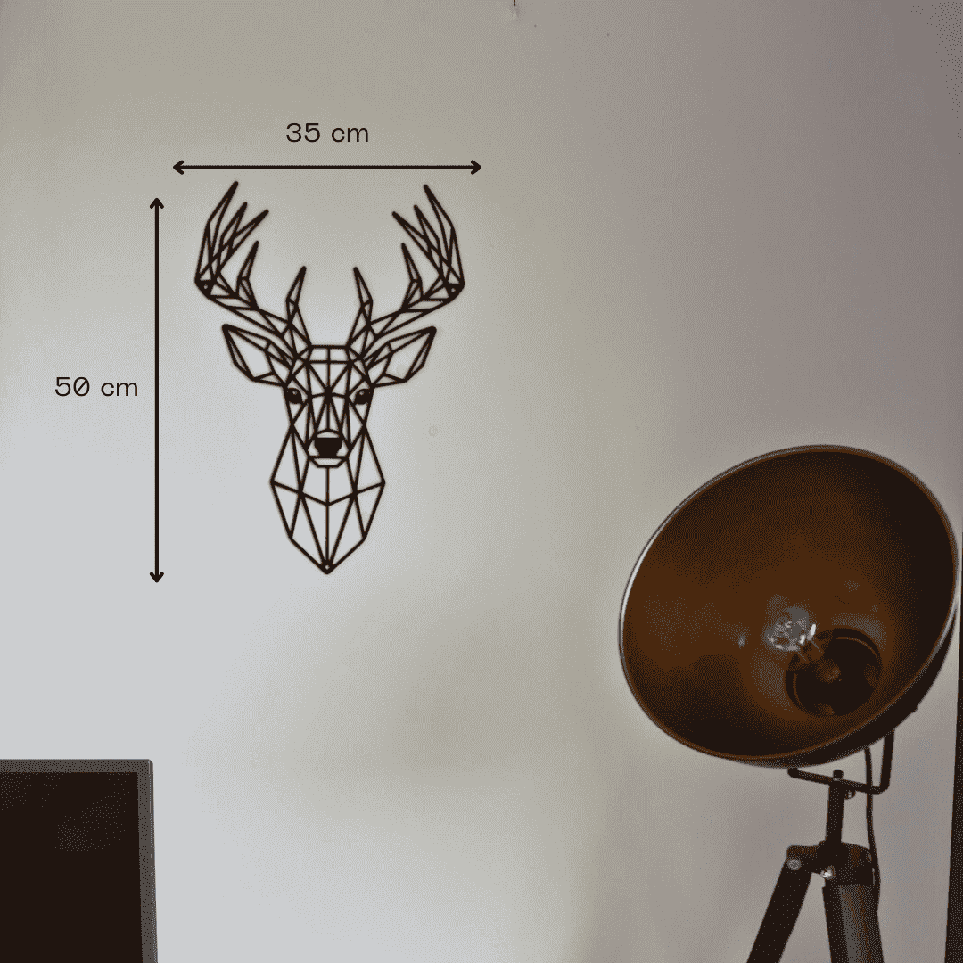 Décoration murale en métal - Tête de cerf géométrique - La P'tite Fabrik