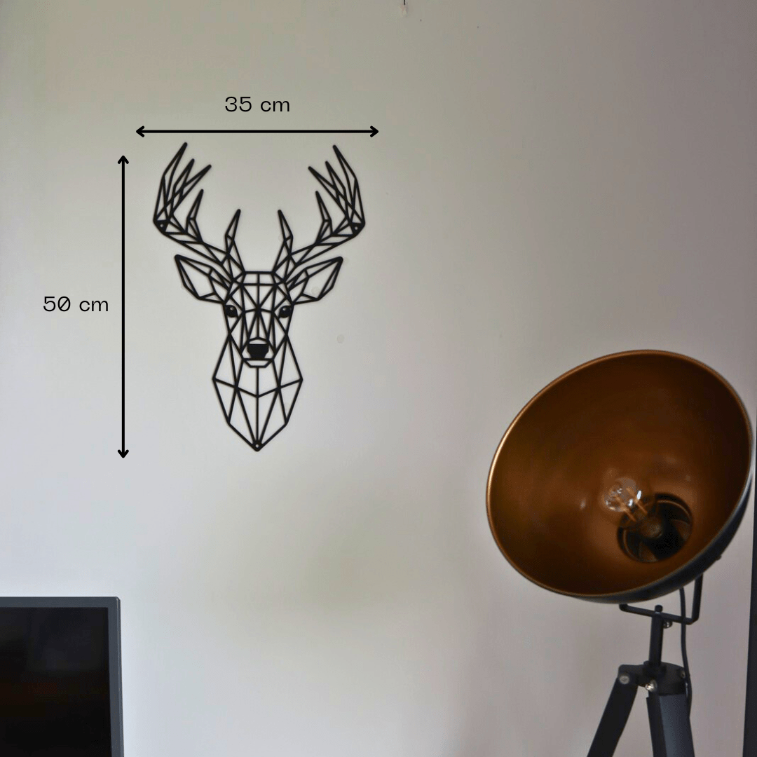 Décoration murale en métal - Tête de cerf géométrique - La P'tite Fabrik