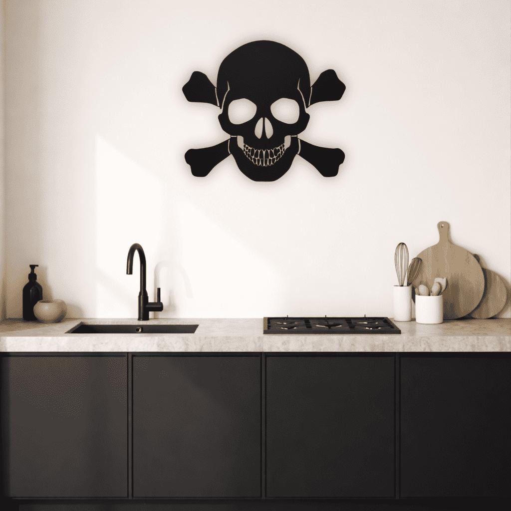 Décoration murale en métal - Tête De Mort - La P'tite Fabrik