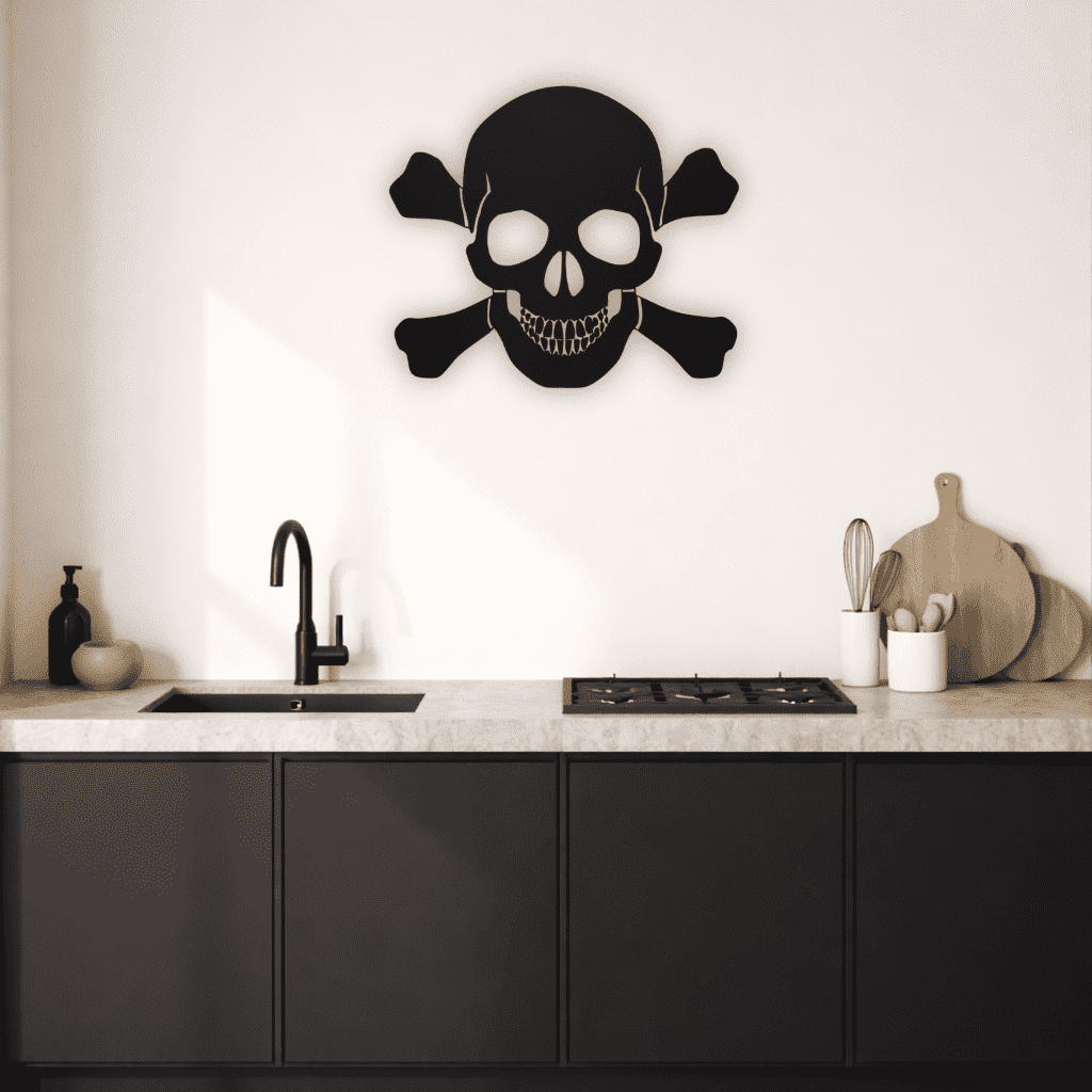 Décoration murale en métal - Tête De Mort - La P'tite Fabrik