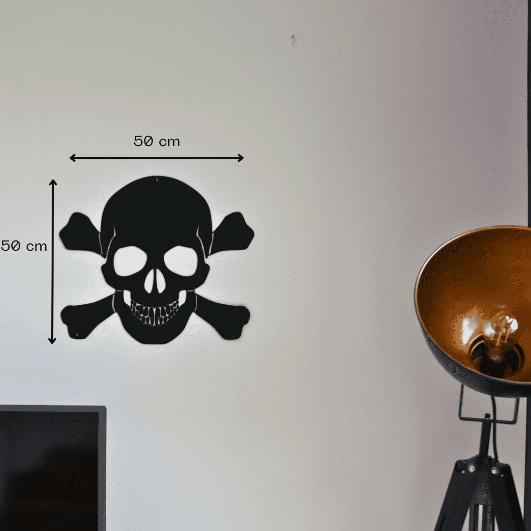 Décoration murale en métal - Tête De Mort - La P'tite Fabrik