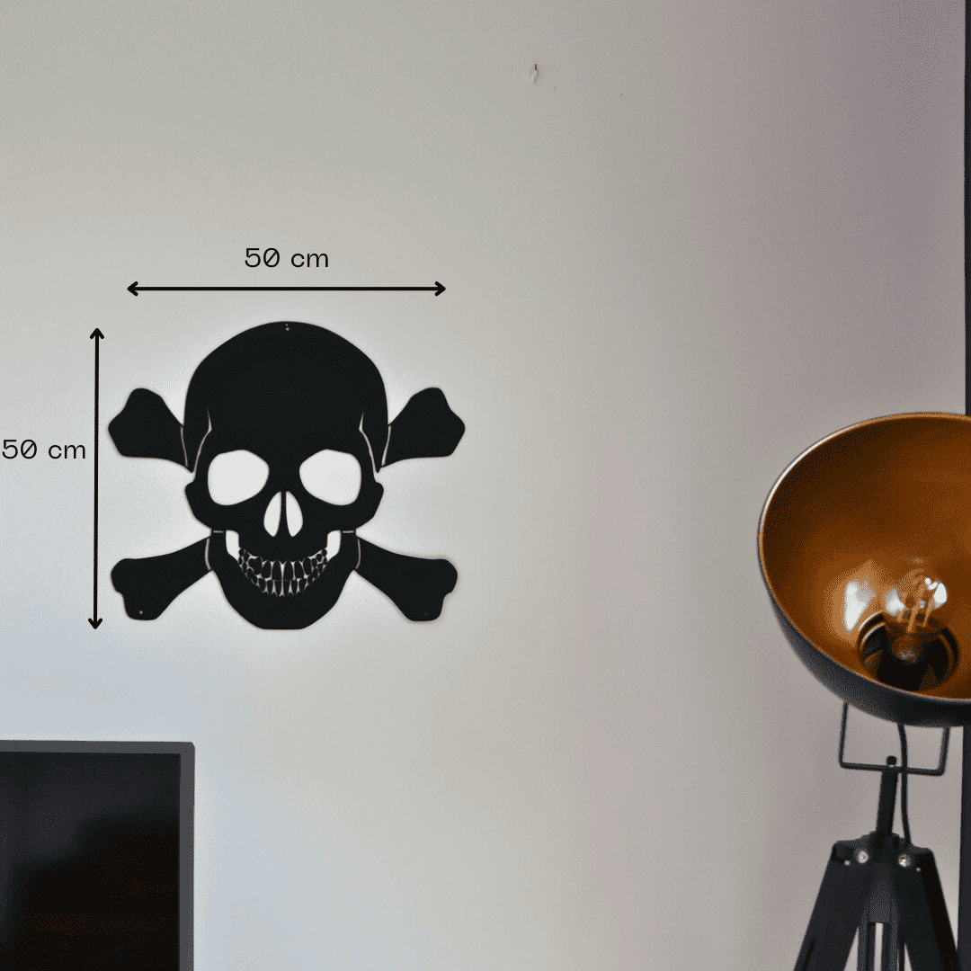 Décoration murale en métal - Tête De Mort - La P'tite Fabrik