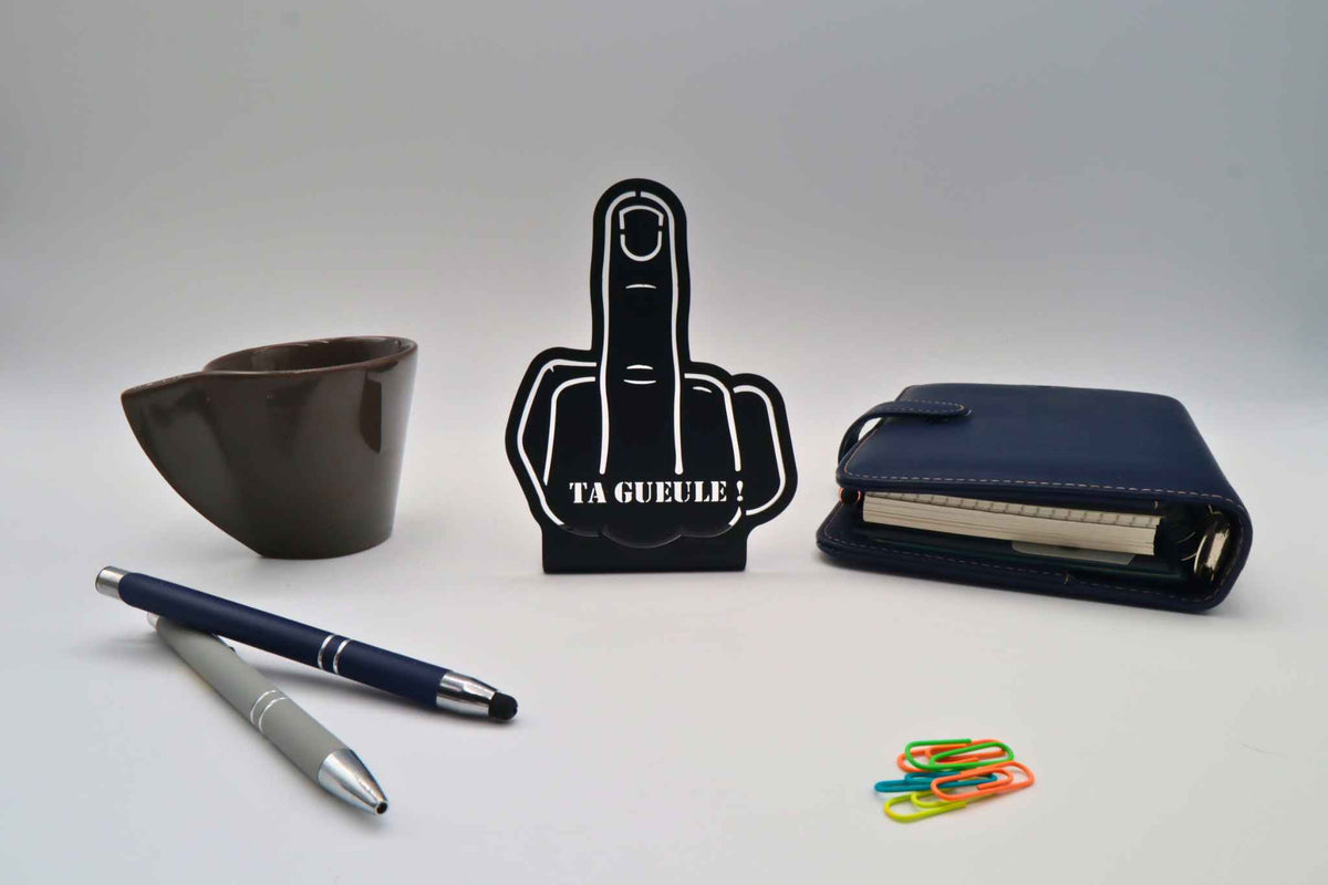 Décoration à poser en métal - Fuck - "Ta gueule !"