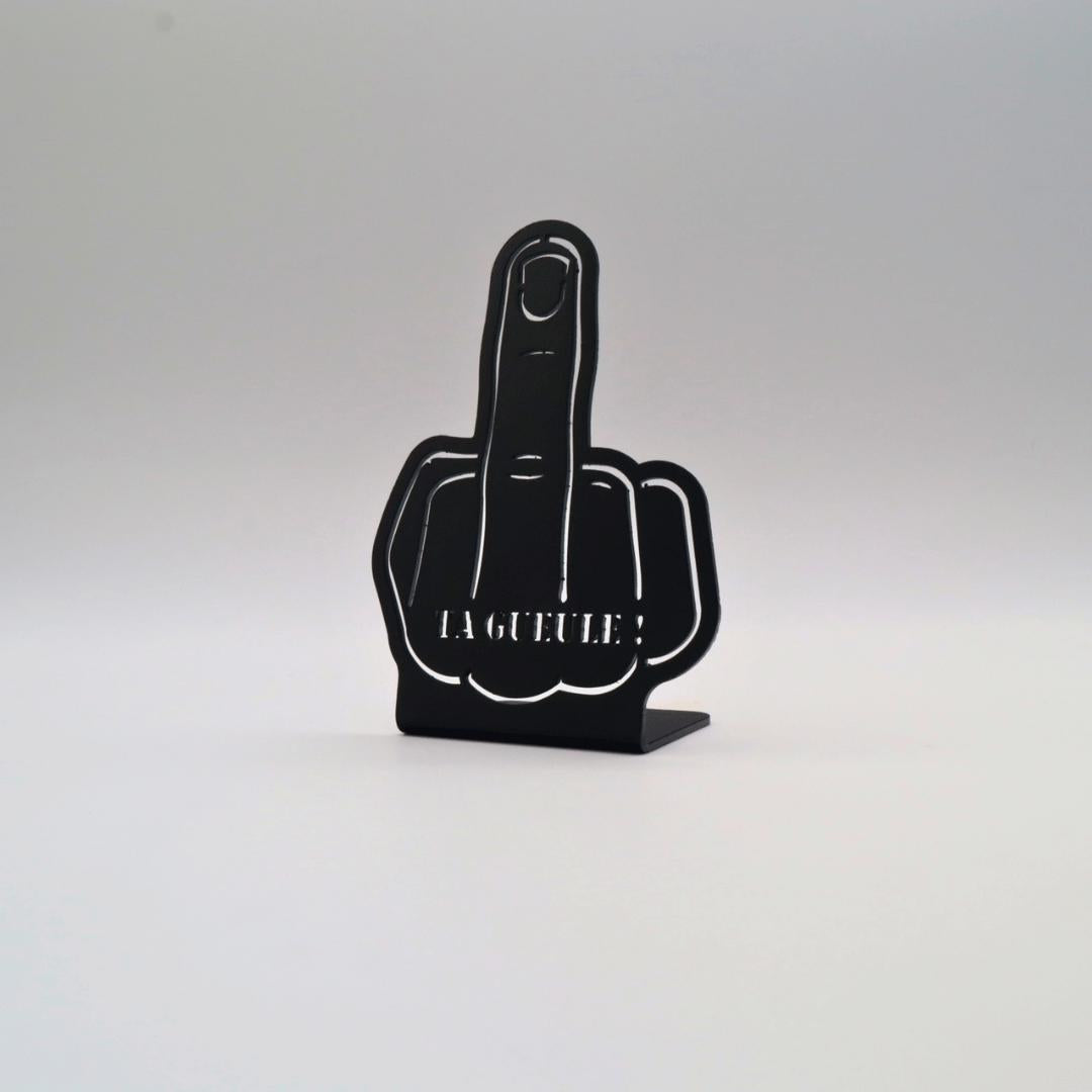 Décoration à poser en métal - Fuck - "Ta gueule !"