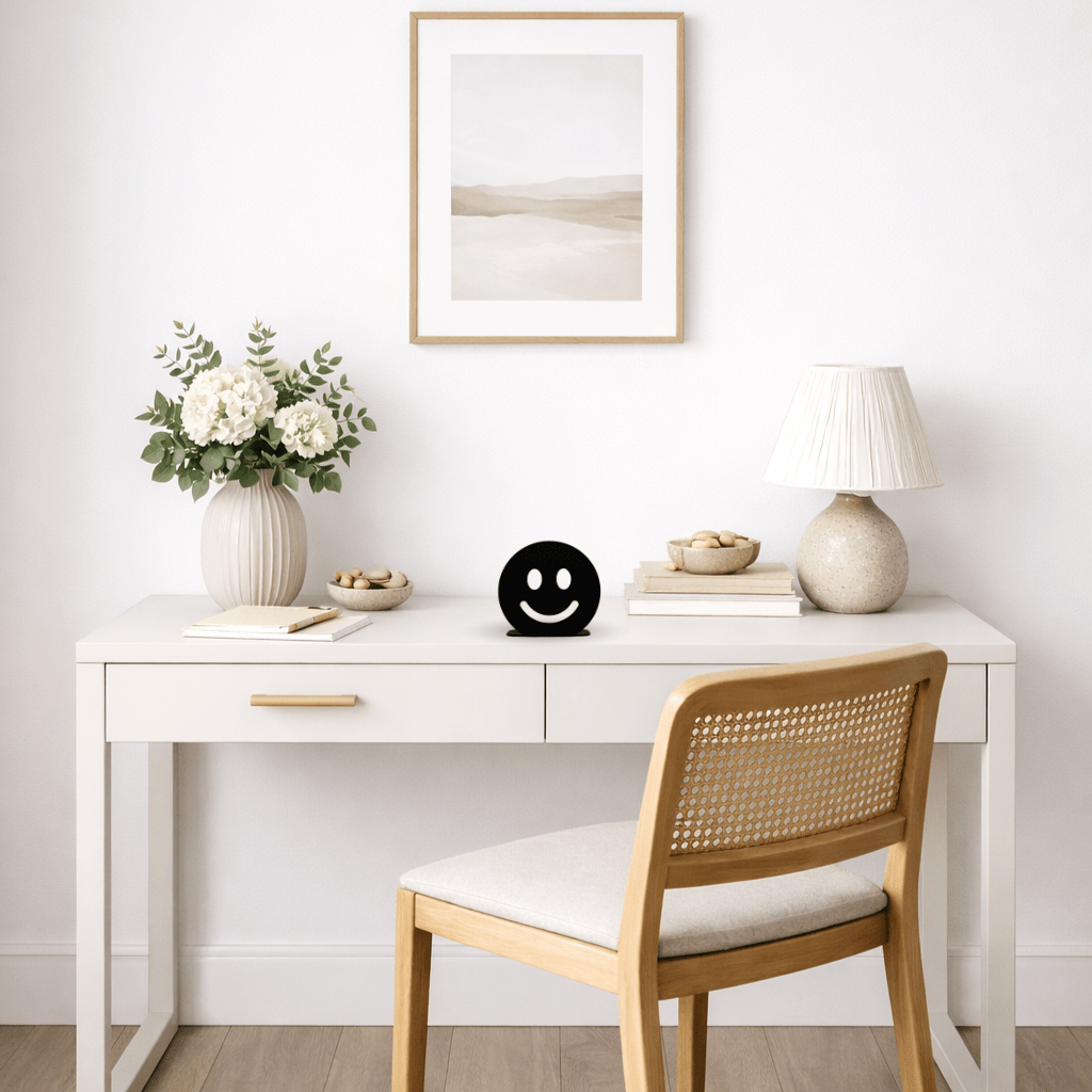 Décoration à poser en métal - Emoji Smile - La P'tite Fabrik