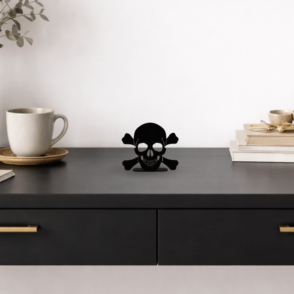 Décoration à poser en métal - Tête de mort - La P'tite Fabrik