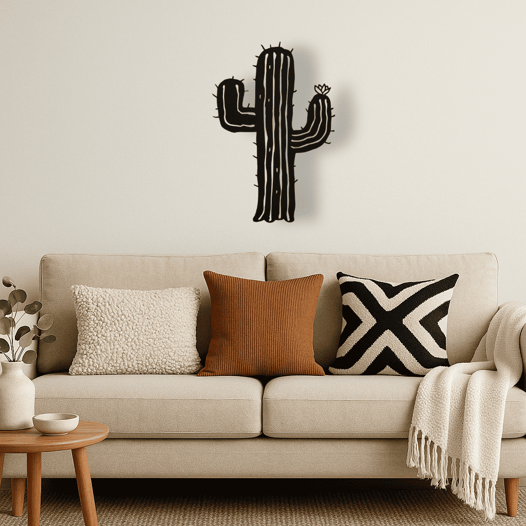 Décoration murale en métal - Cactus - La P'tite Fabrik