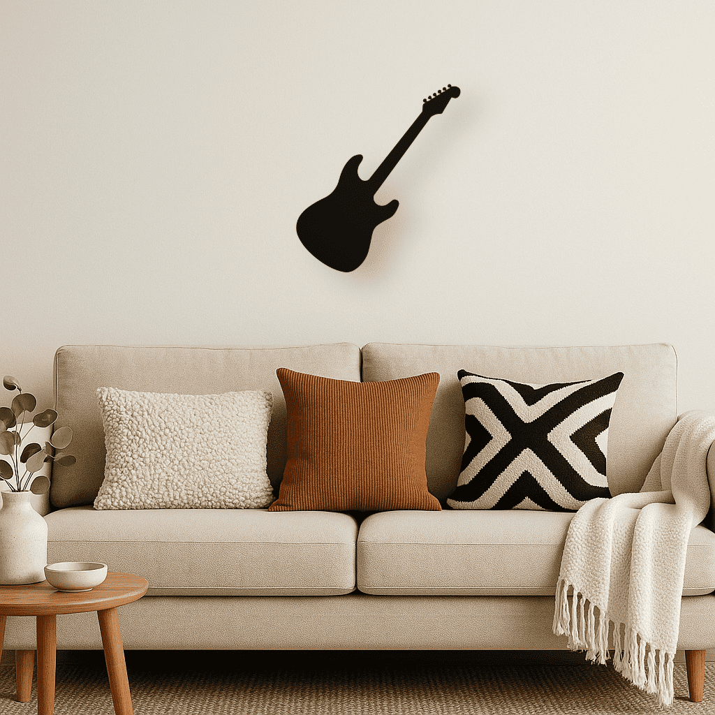 Décoration murale en métal - Guitare Electrique - La P'tite Fabrik