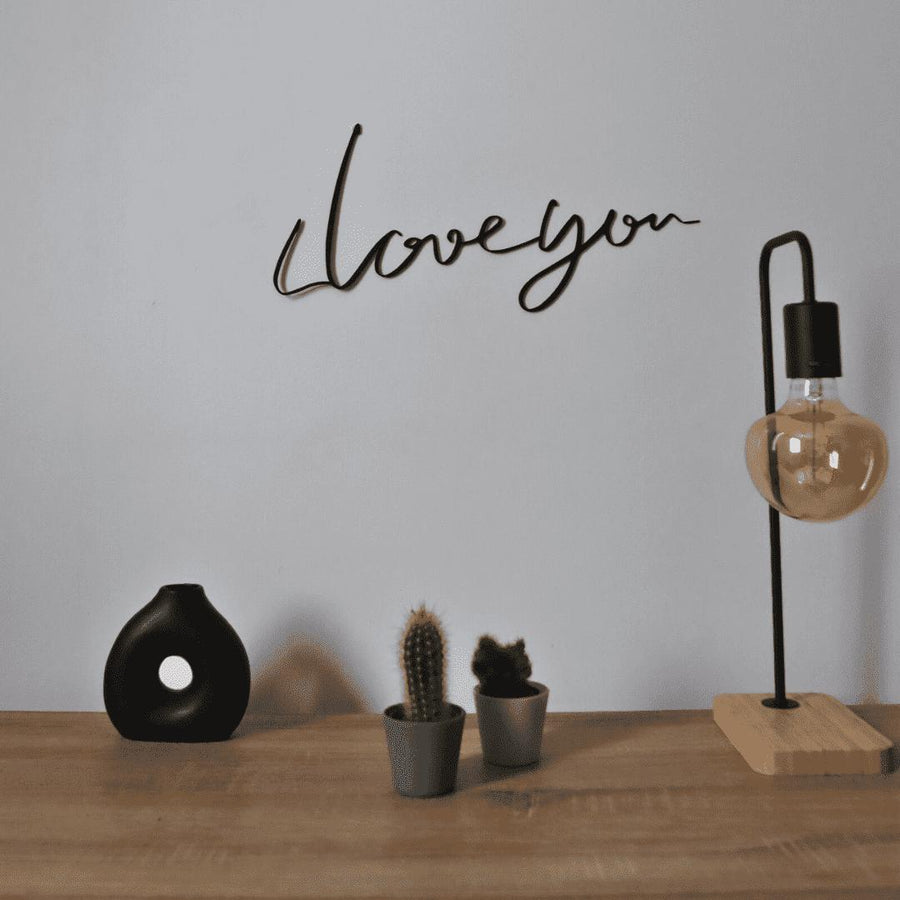 Décoration murale en métal -  “I love you”