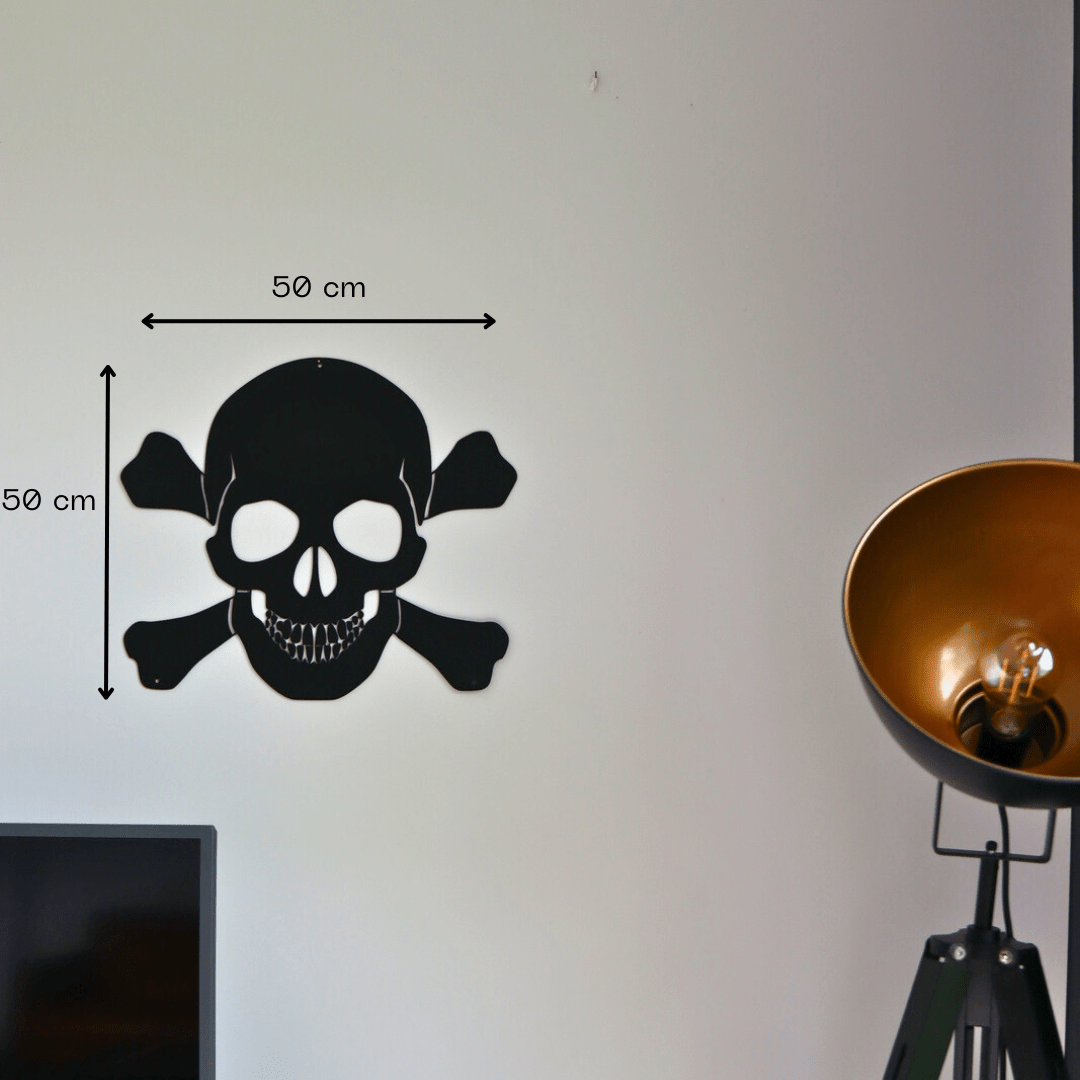 Décoration murale en métal - Tête De Mort - La P'tite Fabrik